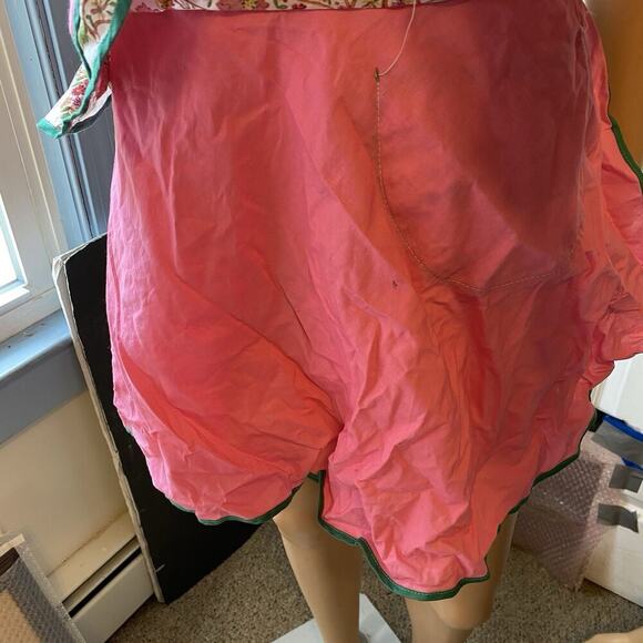 Y2K Apron Skirt Reversible Floral Chef Women Kitchen Wear Cottagecore OS Pockets - Picture 5 of 5